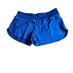 Nike Women's Vibrant Blue Athletic Shorts - Size Large